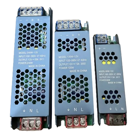 Fonte Driver Slim 12V 20A 240W para fita LED